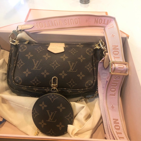 NWT Louis Vuitton Multi Pochette Rose Clair Monogr - Picture 2 of 8
